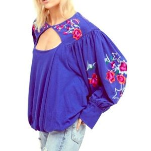 NWT! Free People Lita purple flowy top